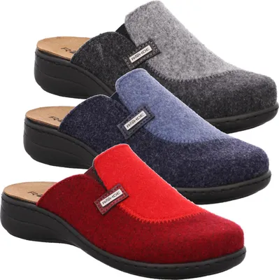Produktbild von Rohde Damen Hausschuhe Pantoffeln Pietroburgo 6851, Größe:42 EU, Farbe:Blau