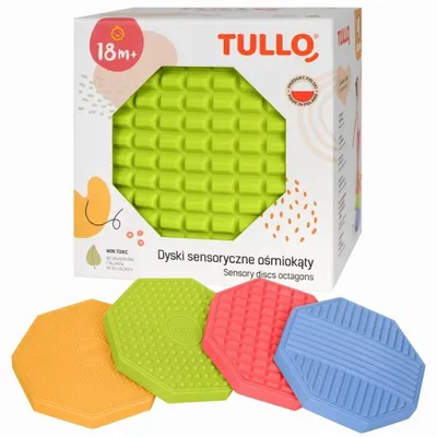 Obrázok produktu pre Hutniace disky s textúrami osemuholníkov 4 ks. / Tullo