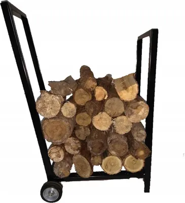 Produktbild von Kaminholzkorb Stahl Holztragekorb Holzkorb Schwarz Brennholzkorb Feuerholzkorb