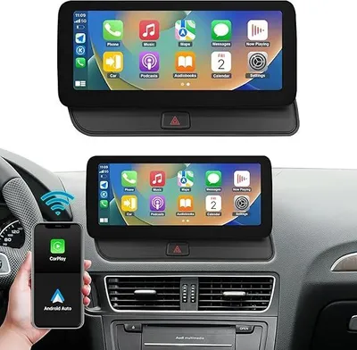 Produktbild von Autoradio 12,3 Zoll Touchscreen mit kabellosem Carplay und Android Auto für 2009–2017 Audi Q5 mit 3G MMI+ System, Mirrorlink, Kamera, Navigation