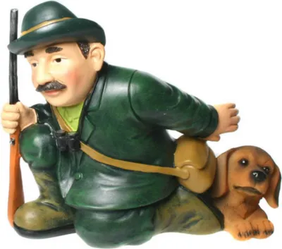 Produktbild von Funny Beruf - Figur Flaschenhalter Jäger mit Gewehr & Hund