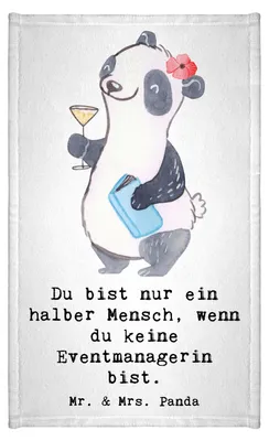 Produktbild von Mr. & Mrs. Panda Handtuch Eventmanagerin Herz - Weiß - Geschenk, Lustig, buntes, Frotteehandtuch, Promoterin, gäste wc, Gästetuch, Witzig, Klein, Spruch, Beruf