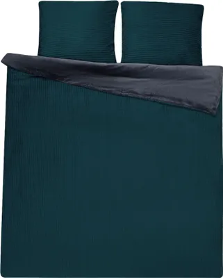 Produktbild von Winter Bettwäsche Cord Optik Uni Teddy Plüsch Nicki Warme Fleece Cashmere Touch, Größe:135x200 cm, Farbe:Smaragdgrün