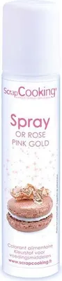 Image de Spray Or Rose Alimentaire Coloration Alimentaire Festive Et Métallisée - Scrapcooking