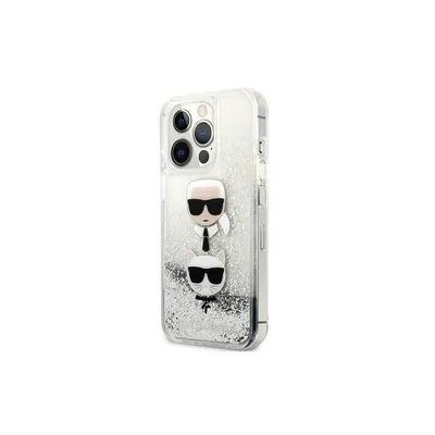 Image de Karl Lagerfeld Klhcp13Xkicgls Iphone 13Pro Max 6,7 Srebrny/Silver Hardcase Liquid Glitter Karl&Choupette Head