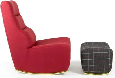 Produktbild von Wohnzimmer Set 2tlg Sessel mit Hocker Sitzmöbel Modern Einrichtung
