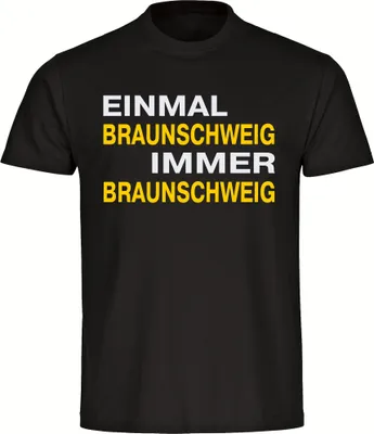 Produktbild von multifanshop Herren T-Shirt - Braunschweig - Einmal Immer, schwarz-1, Größe 4XL