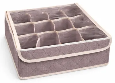 Stoff-Organizer 12 Fächer 32x12 cm faltbar für Schubladen