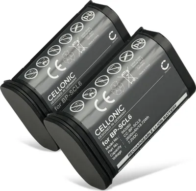 Image de CELLONIC 2x Batterie pour Appareil photo Compatible avec Leica Q3, Q2, BP-SCL6 - (2600mAh, 7.2V)