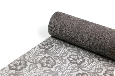Immagine prodotto di Runner da tavola in pizzo Sizolace Rose 30 cm x 5 m taupe / grigio
