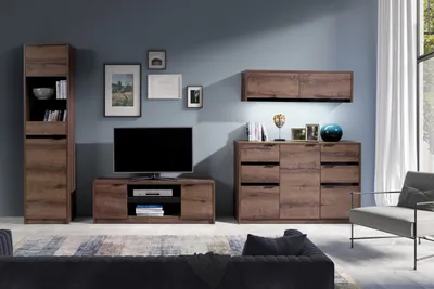 Produktbild von Konsimo Hängeschrank mit Türen "MERO", Braun, Spanplatte, Elegant, 120x35x32cm