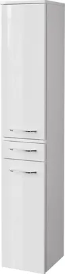Produktbild von FACKELMANN Hochschrank MILANO / Badschrank mit Soft-Close-System / Maße (B x H x T): ca. 30,5 x 165,5 x 32 cm / 2 Türen und 1 Schublade / Türanschlag frei wählbar / Korpus: Weiß / Front: Weiß