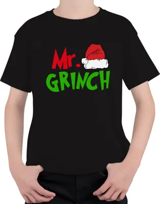 Produktbild von Mr Grinch Familie Ehepaare Mann Partneroutfit - Weihnachten Christmas Xmas Uni Kinder T-Shirt, Schwarz, 116