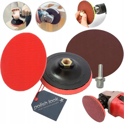 Produktbild von PolishLook Schleifscheibe M14 125mm mit Klett und Adapter