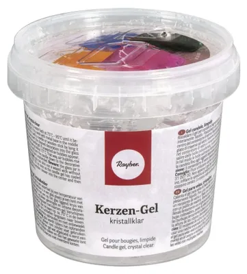 Produktbild von Rayher Hobby Kerzen-Gel, 300 g, transparent, zum Schmelzen und Gießen von Kerzen