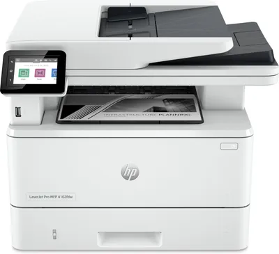 Obrázek produktu pro HP LaserJet Pro MFP 4102fdw – multifunkční tiskárna, duplexní tisk, Wi-Fi, fax. Model: LaserJet Pro 4102fdw