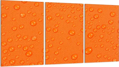 Produktbild von Herdabdeckplatten 3 teilig 30x52 Glaskeramikkochfeld Abdeckung Glas, Tropfen Orange