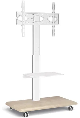 Produktbild von TV Ständer mit Rollen für 26-70 Zoll, bis 40kg, VESA 400x400mm, Weiß