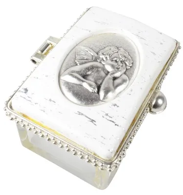 Productafbeelding van Anzmann 61-258 Rosenkranzdose Engel - eckig, 5 x 3 x 3 cm