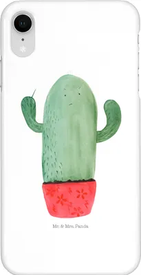 Produktbild von Mr. & Mrs. Panda Iphone XR Handyhülle Kaktus Wut - Weiß - Geschenk, Premium Kunststoff, Kollegin, Büro, Kakteen, Kollege, wütend, Handy Case