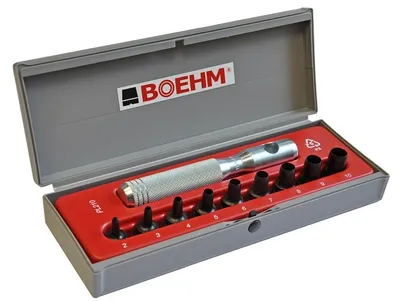 Immagine prodotto di BOEHM JLB210US Set di punzoni da Ø 1/8' a 3/8' - 1 mandrino + 9 punzoni