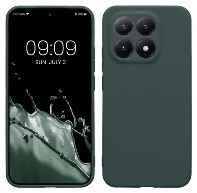Produktbild von kwmobile Handyhülle für Xiaomi 15T Hülle - weiches Handy Silikon Case - Schutzhülle Cover - Moosgrün