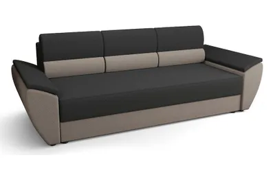 Zdjęcie produktu dla Sofa rozkładana OPHELIA – ciemnoszara / jasnobrązowa