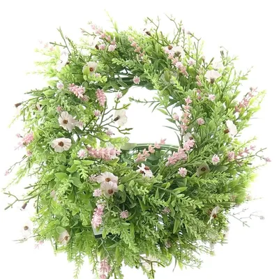 Produktbild von DEKO® FLORALE Blütenkranz Rosa Ø 32 cm - Kunstblumen