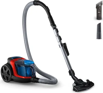 Image de Aspirateur sans sac PHILIPS PowerPro Compact Série 3000, 900W, 1.5L, Allergy H13, Rouge