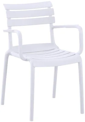 Immagine prodotto di Sedia da giardino Joliya, bianca, in plastica
