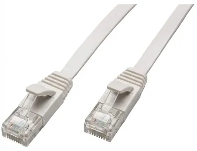 Image de Câble Câble patch CAT 6a pour réseau, LAN et Ethernet 1m blanc