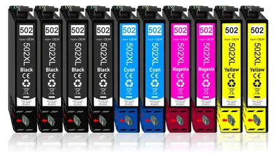 Produktbild von 10er Pack Druckerpatronen 502 502XL kompatibel mit Epson WF-2885