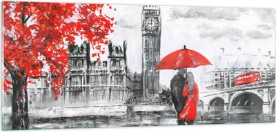 Produktbild von Bilder auf glas - London Architektur big ben - 100x40cm - Glasbilder - Wandbilder - Kunstdruck - zum Aufhängen bereit - Wanddekoration aus Glas - Glas Bilder - Wandbild auf Glas - GAB100x40-3153