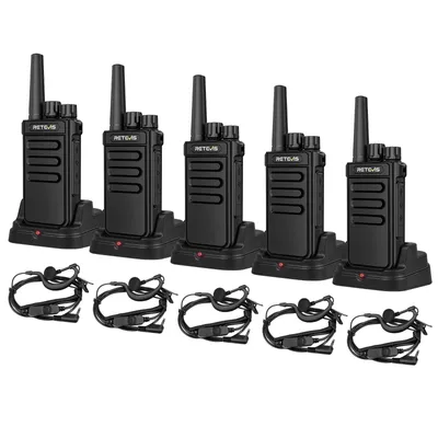 Image de Retevis MateTalk P64 Radio numérique, Radio PMR professionnelle, numérique & analogique, appel de groupe, VOX, sécurité(pack de 5)