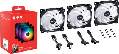 Obrázek produktu pro XPG VENTO 120 ARGB PWM, Ventilátor, 12 cm, 300 ot/min, 1850 ot/min, Černá