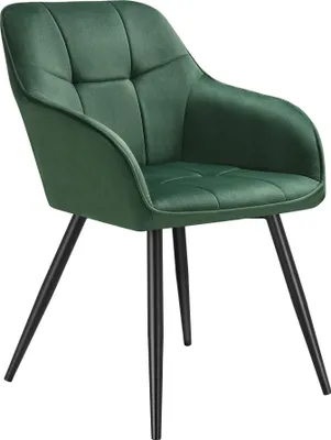 Produktbild von tectake® Esszimmerstuhl Marilyn gepolstert, in Samtoptik, gesteppt 58 x 62 x 82 cm