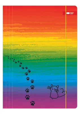 Produktbild von A4 Radiergummi Mappe Miaow Regenbogen Happy Color