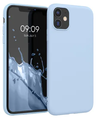 Produktbild von kwmobile Handyhülle für Apple iPhone 11 Hülle - TPU Case - Kabelloses Laden - Schutzhülle Cover in Hellblau matt