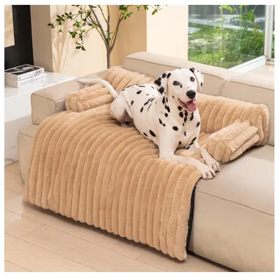 Produktbild von Weiches Hundebett für mittelgroße Hunde mit waschbarer Bezug und rutschfester Unterseite