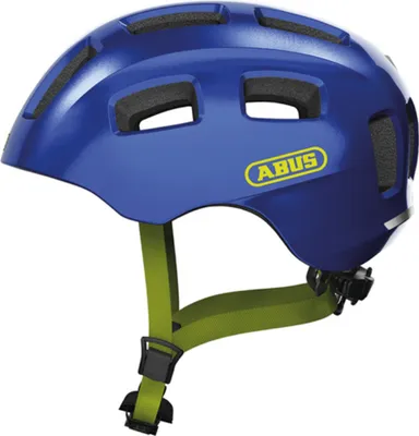Immagine prodotto di Casco da bici ABUS Youn-I 2.0 - con luce per bambini, adolescenti e giovani adulti - per ragazze e ragazzi - blu (scintillante), misura S (48-54 cm)