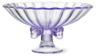 Gläserne Obstschale mit Fuß, 22,9 cm, elegant, mehrfarbig