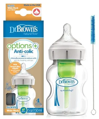 Produktbild von Dr Brown's Flasche Kinderflasche Bottle Glasflasche 150ml Options Plus