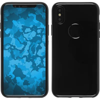 Produktbild von PhoneNatic Case kompatibel mit Apple iPhone X / XS - schwarz Silikon Hülle  Cover