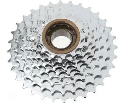Produktbild von 7-Gang Kassette - Zweispeichiges Fahrradteil - Silber Stahl - Mountainbike Komponente - Zuverlässige Leistung - Geeignet für Radfahrer - 13T bis 28T