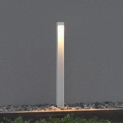 Image de doporro Lampe LED sur Pied Extérieure 5W avec LED Lampe Jardin Étanche IP65 3000K Light Extérieure Blanc 6x6x80cm Design BaldersLights