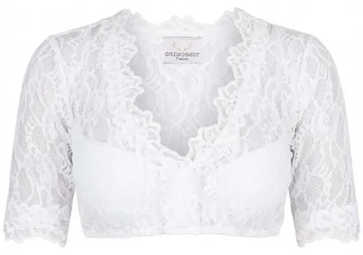 Produktbild von Dirndlbluse Grace Spitze weiß Weiß S