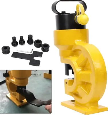 Produktbild von Hydraulischer Stanzmaschine, 310KN Stanzdruck, 95 mm Halsbreite, 1/2" - 3/4" Öffnungsgrößen, 3-10 mm Plattenstärke, Kompatibel mit verschiedenen Hydraulikpumpen