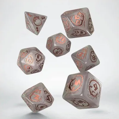 Produktbild von Würfel Dragons - grau kupferfarben