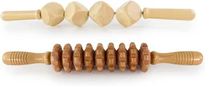 Produktbild von 2 Massagegeräte für Zeittherapie, Cellulite-Massagegeräte, Maderoterapia für den Bauchbereich, Holzmassagegerät, Körper-Maderoterapia, Anti-Cellulite-Massagegerät