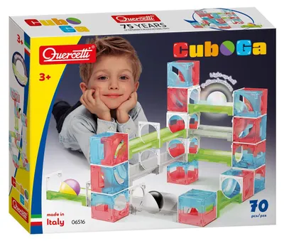 Immagine prodotto di Quercetti Cuboga Pista per biglie - 70 pezzi